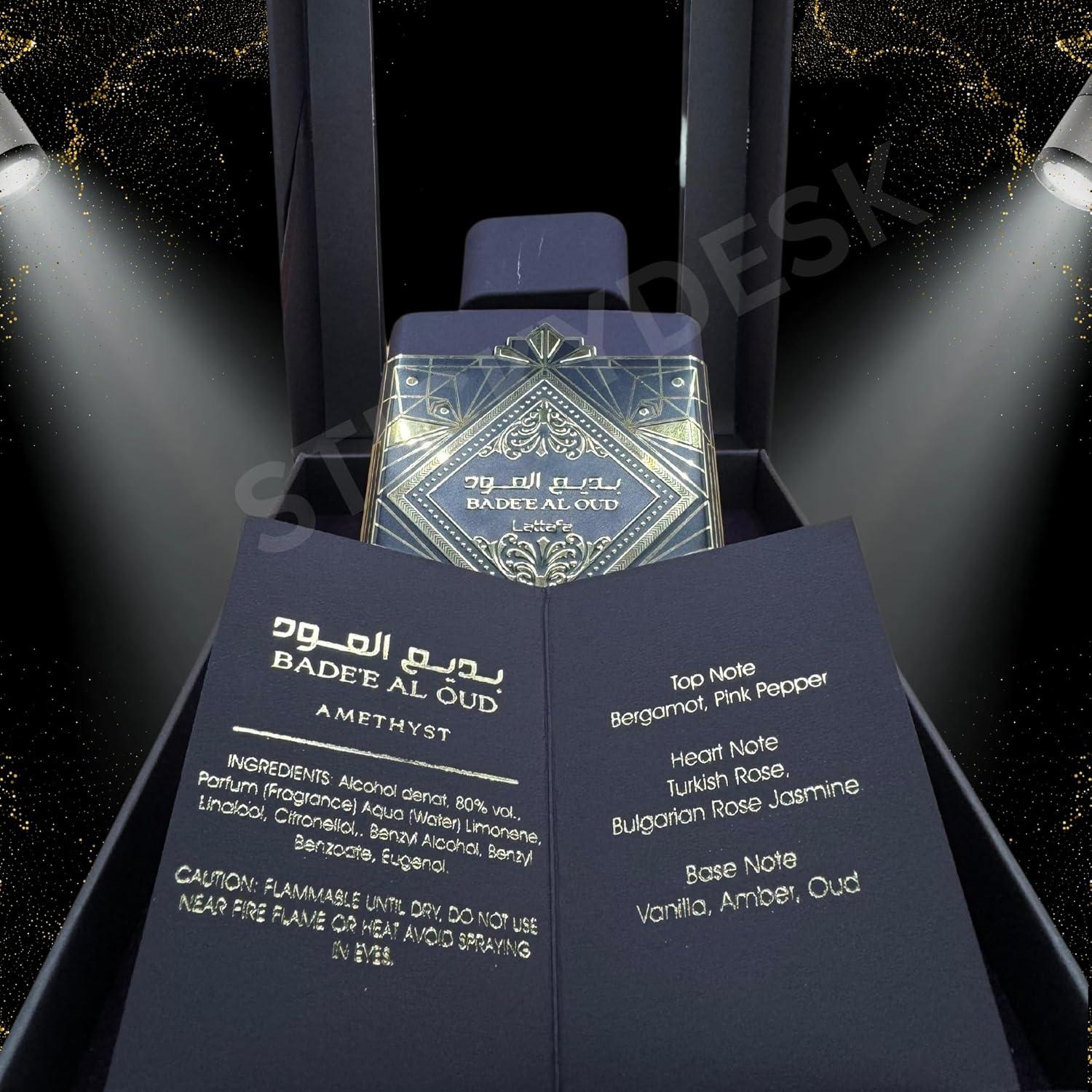 <p><strong>“Ametista Badee Al Oud: Uma Jornada Olfativa Inesquecível”</strong></p><p>“></p><section><p>Ao aplicar, somos imediatamente envoltos por uma explosão de <strong>bergamota</strong> e <strong>pimenta rosa</strong>, que proporcionam um frescor picante irresistível. É como se cada nota estivesse dançando em nosso olfato, criando uma sensação vibrante e energizante. À medida que essas notas iniciais se desvanecem, uma combinação rica e luxuosa de <strong>rosa turca</strong>, <strong>rosa búlgara</strong> e <strong>jasmim</strong> surge, trazendo à tona um bouquet floral envolvente que exala sofisticação e elegância. Essa transição suave entre as notas nos faz perceber a harmonia entre tradição e modernidade que é característica da perfumaria árabe.</p><hr><p>Por fim, as notas de fundo, compostas por <strong>baunilha</strong>, <strong>âmbar</strong> e o exótico <strong>oud</strong>, cimentam essa experiência com uma profundidade quente e envolvente. A junção dessas essências nos proporciona uma sensação de conforto e opulência, deixando uma trilha hipnotizante que nos acompanha ao longo do dia. Com sua durabilidade impressionante, este perfume não apenas realça nossa presença, mas também nos confere uma confiança indomável, perfeito tanto para ocasiões especiais quanto para o uso diário.</p><table class=